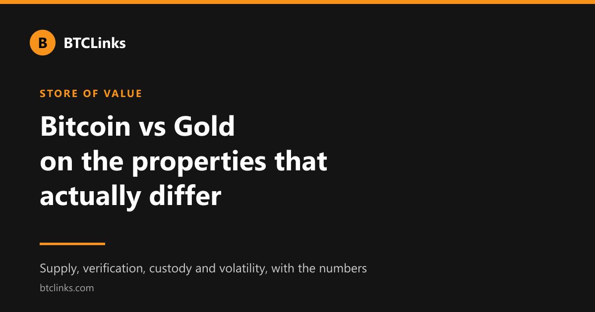 Bitcoin and gold supply schedules compared.