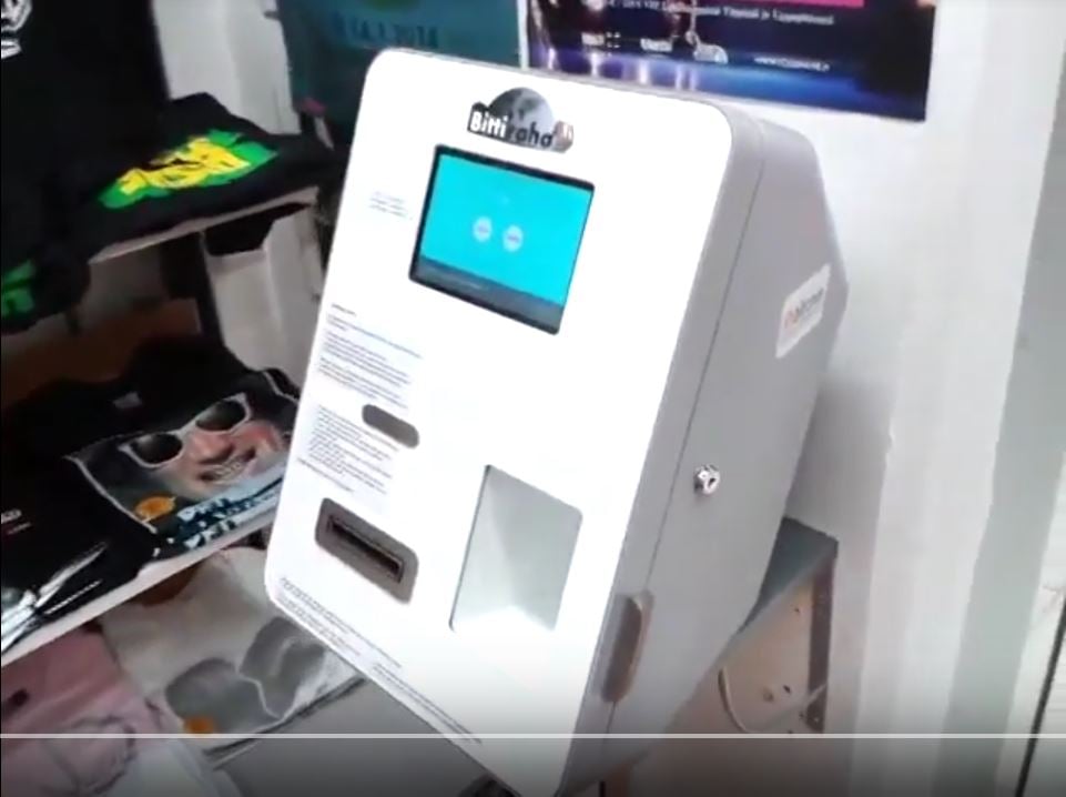 An early Bitcoin ATM machine in Helsinki, Finland.